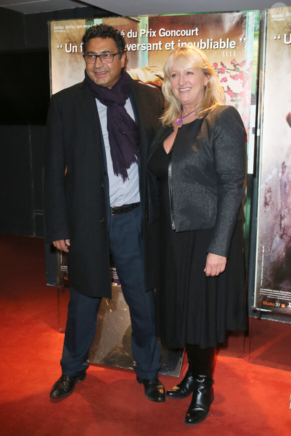 Charlotte de Turckheim et son mari Zaman Hachemi - Avant-première du film "Syngue Sabour" à l'UGC des Halles à Paris. Le 14 février 2013.