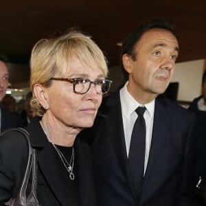 Claude Chirac, son mari Frédéric Salat-Baroux et son fils Martin Rey-Chirac se sont rendus au musée du président Jacques Chirac de Sarran en Corrèze. Le 5 octobre 2019. © Patrick Bernard/Bestimage