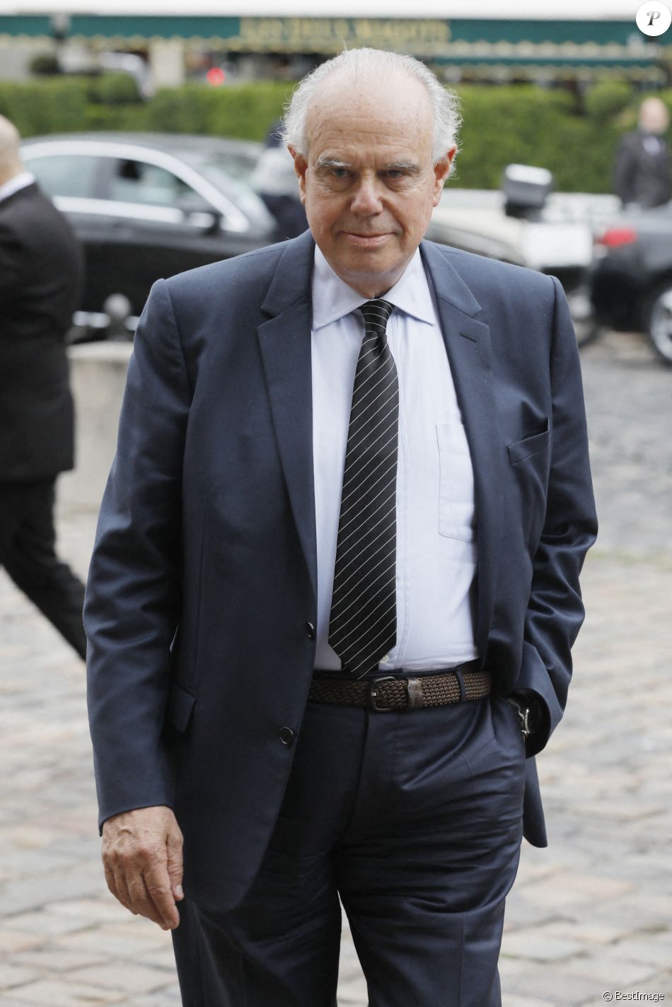 Semi-Exclusif - Frédéric Mitterrand - Obsèques de l&#039;académicien Marc Fumaroli en l&#039;église Saint-Germain-des-Près à Paris. Le 1er juillet 2020   