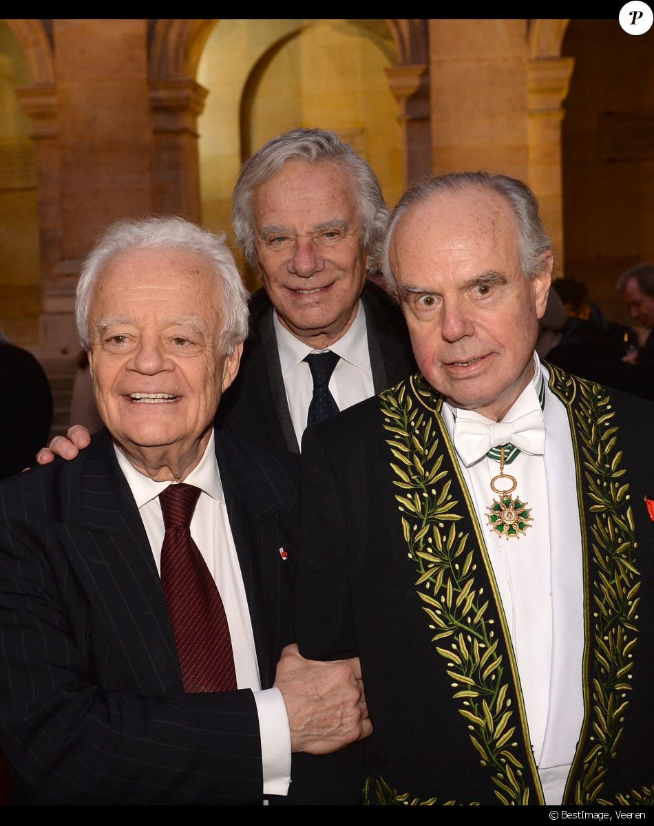 Jean-Gabriel Mitterrand, Olivier Mitterrand et Frédéric Mitterrand lors de la cérémonie d'installation de F.Mitterrand à l'académie des Beaux-Arts à Paris, France, le 6 février 2020. © Veeren/Bestimage