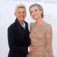Ellen DeGeneres, Portia de Rossi - 64eme ceremonie des "Emmy Awards" au "Nokia Theatre" à Los Angeles, le 23 septembre 2012.   