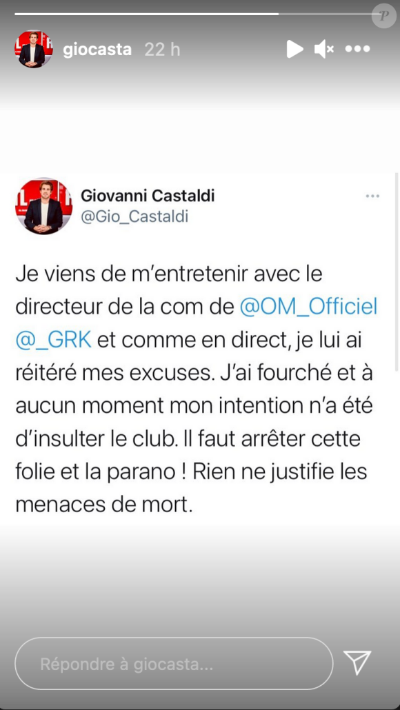 Benjamin Castaldi revient sur la polémique qui touche son demi-frère Giovanni dans "Touche pas à mon poste" - C8