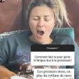 Emilie Picch parle de sa grossesse en story Instagram, le 17 janvier 2021