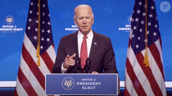 Le futur président des Etats-Unis Joe Biden lors d'une réunion virtuelle avec "The National Governors Association's Executive Committee" à Wilmington. Le 19 novembre 2020 
