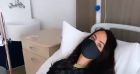 Jade Lagardère hospitalisée pour anémie, le 18 janvier 2021 sur Instagram.