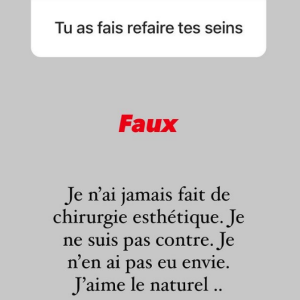 Iris Mittenaere répond aux interrogations de ses fans sur Instagram, à propos de son rapport au corps et à la chirurgie esthétique.