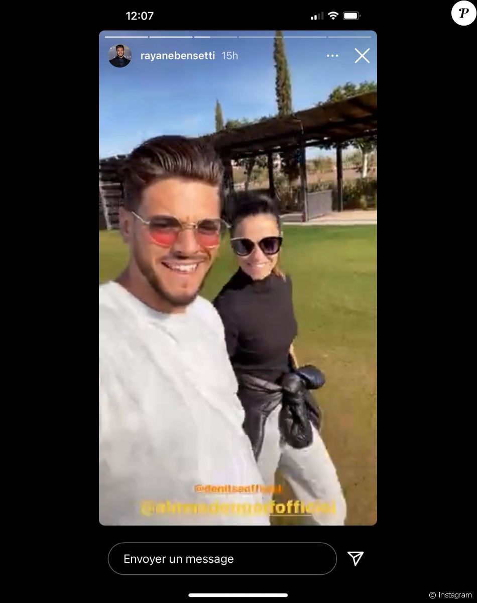Rayane Bensetti et Denitsa Ikonomova à Marrakech le 22 janvier 2021.