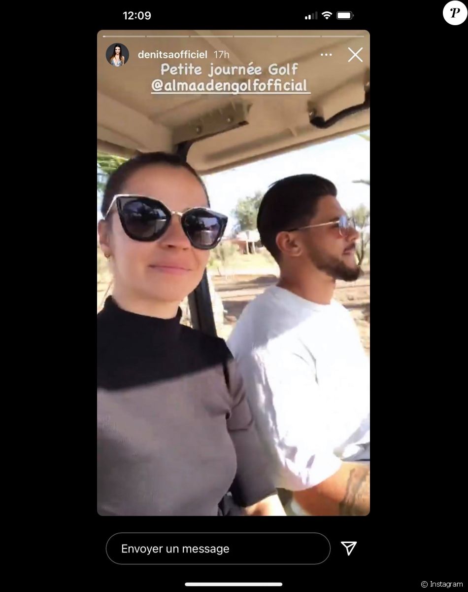 Rayane Bensetti et sa chérie Denitsa Ikonomova à Marrakech le 22 janvier 2021.