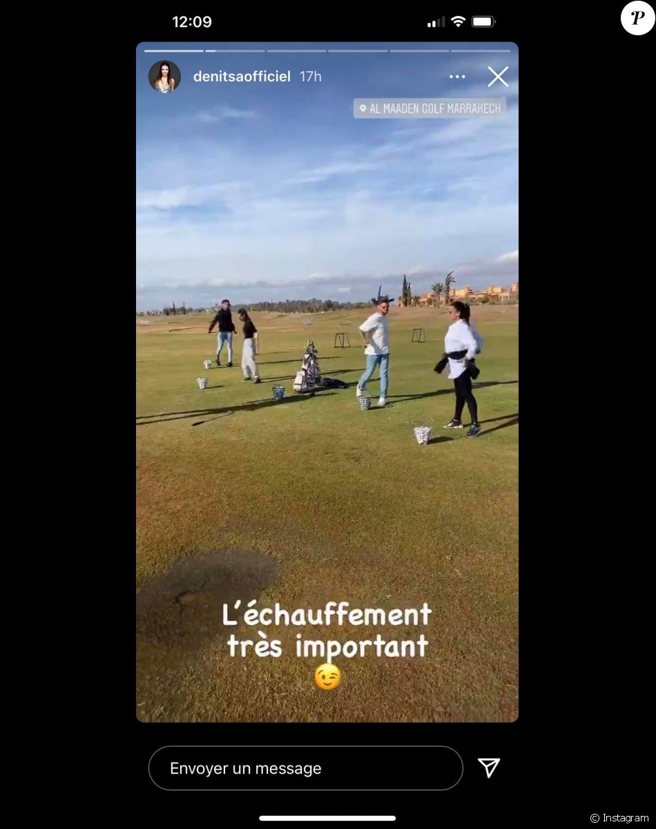 Rayane Bensetti et sa chérie Denitsa Ikonomova à Marrakech le 22 janvier 2021.