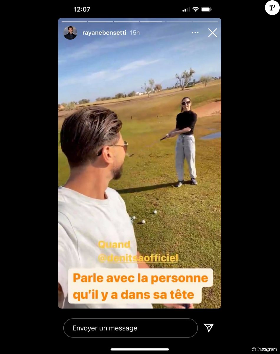 Rayane Bensetti et sa chérie Denitsa Ikonomova à Marrakech le 22 janvier 2021.