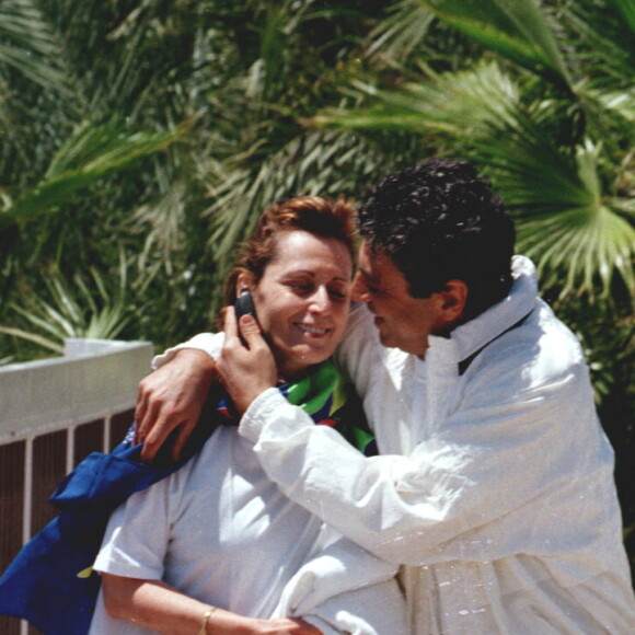 Enrico Macias et sa femme Suzy à Eliat, en Israël.