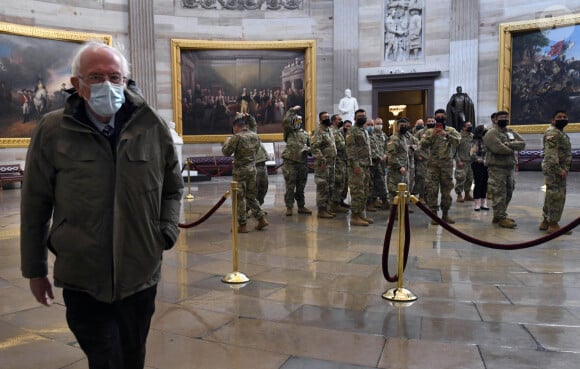 La garde nationale continue d'assurer la sécurité du Capitole à Washington après l'investiture de Joe Biden en tant que nouveau président des Etats-Unis le 22 janvier 2021. © Carol Guzy/ZUMA Wire/Bestimage 