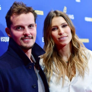 Laury Thilleman (Miss France 2011) et son fiancé Juan Arbelaez lors de la soirée de réouverture de la boutique "Breitling", située rue de la Paix. Paris, le 3 octobre 2019. © Rachid Bellak/Bestimage