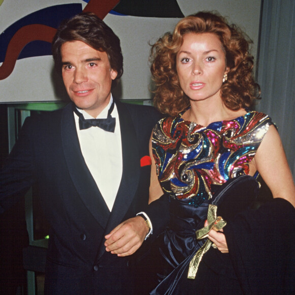 Bernard Tapie et sa femme Dominique à Paris dans les années 80.