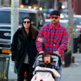 Justin Timberlake et sa femme Jessica Biel sont allés déjeuner avec leur fils Silas au restaurant Bubby dans le quartier de Downtown Manhattan à New York, le 23 février 2020