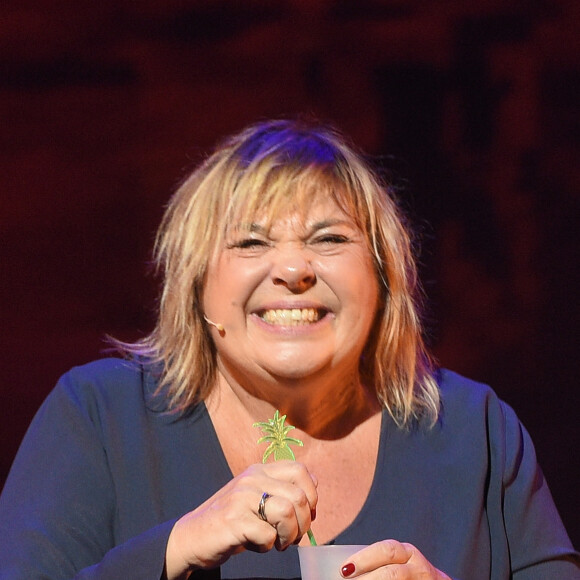 Semi-exclusif - Michèle Bernier - People à la générale du woman show "Vive Demain !" de Michèle Bernier au théâtre des Variétés à Paris le 28 janvier 2019. © Coadic Guirec/Bestimage
