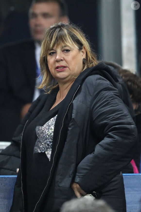Michèle Bernier lors du match de Rugby France - Nouvelle Zélande (18-38) au stade de France à Saint-Denis le 11 novembre 2017.