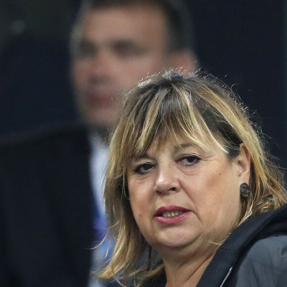 Michèle Bernier lors du match de Rugby France - Nouvelle Zélande (18-38) au stade de France à Saint-Denis le 11 novembre 2017.