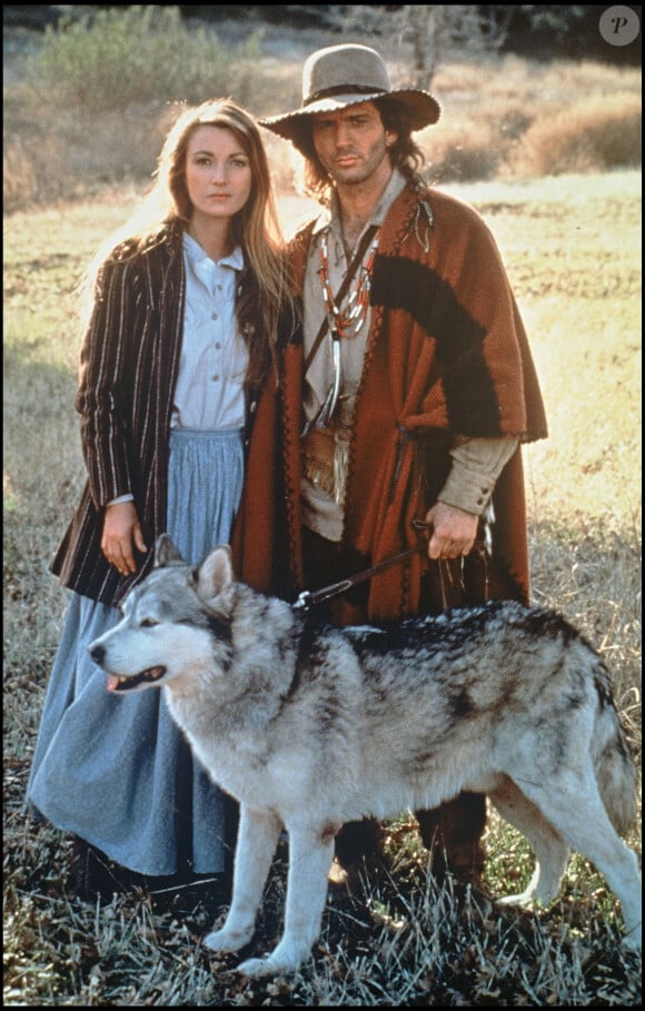 Jane Seymour et Joe Lando sur le tournage de la série "Docteur Quinn, femme médecin".