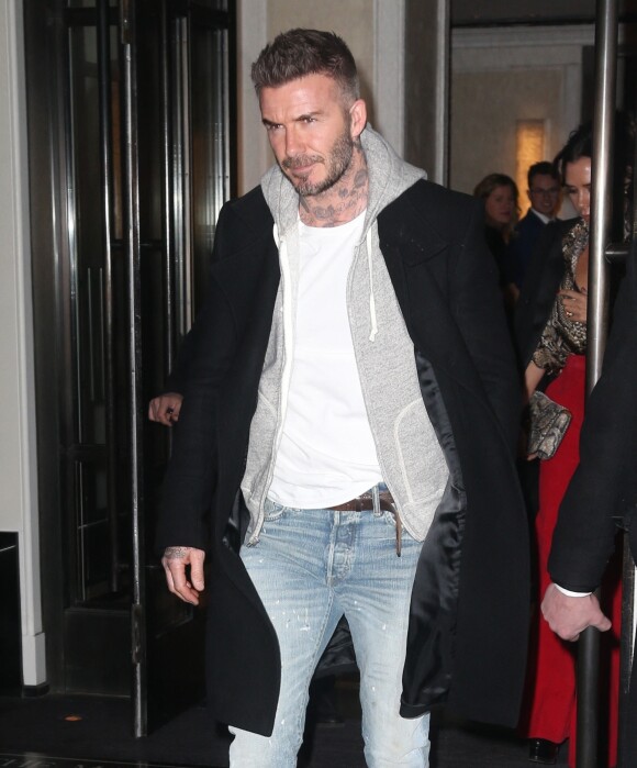 David Beckham lors de la soirée Reebok dans le quartier de East Side à New York. Le 22 janvier 2019 