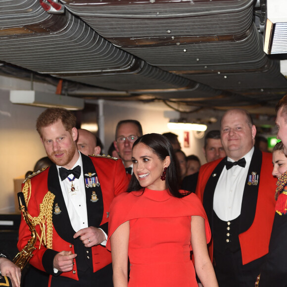 Le prince Harry, duc de Sussex, et Meghan Markle, duchesse de Sussex assistent au festival de musique de Mountbatten au Royal Albert Hall de Londres, Royaume Uni, le 7 mars 2020.