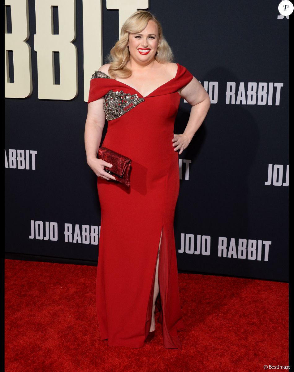 Rebel Wilson - Les célébrités lors de l'avant-première du film 'Jojo Rabbit' au Hollywood American Legion Post 43 à Los Angeles, le 15 octobre 2019.