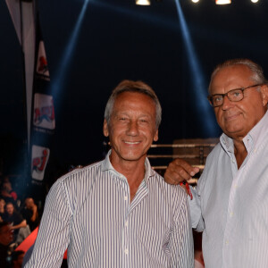 Daniel Moyne et Gérard Louvin - People à la 3e édition de la "Fight Night" à Saint-Tropez. Le 4 août 2015.