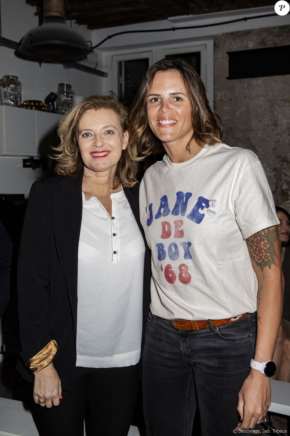 Valérie Trierweiler et Laure Manaudou - Conférence de presse pour le raid polaire 100% féminin en Islande "Destination Iceland by Défi d'Elles", à la maison de soins Respire à Paris. Le 15 janvier 2020. © Jack Tribeca/Bestimage