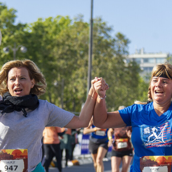 Valérie Trierweiler court avec l'association Dune d'Espoir avec Solenne - 23e édition de la course "La Parisienne" à Paris. Le 8 septembre 2019. © Pierre Perusseau/Bestimage