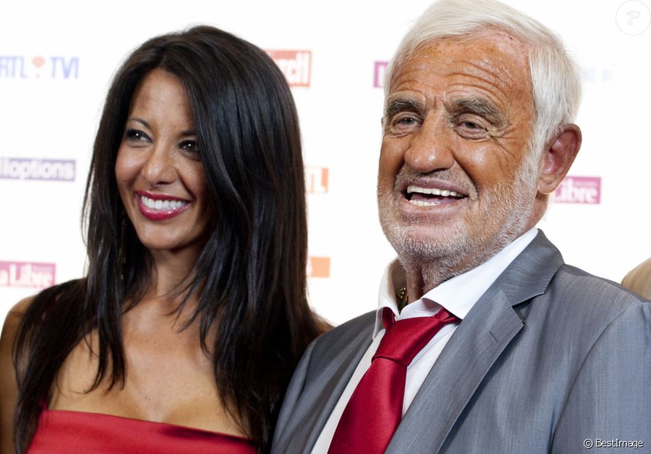Jean-Paul Belmondo, accompagne de Barbara Gandolfi sa compagne, au Palais des Beaux Arts à Bruxelles. Le 20 Juin 2012.