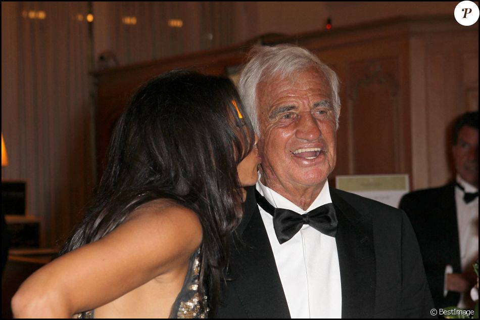 Barbara Gandolfi et Jean-Paul Belmondo - Soirée en l'honneur de Jean-Paul Belmondo au Carlton - Festival de Cannes 2011.