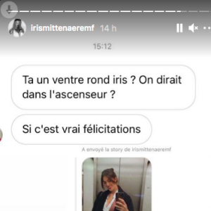 Iris Mittenaere répond aux rumeurs de grossesse sur Instagram, le 12 février 2021.