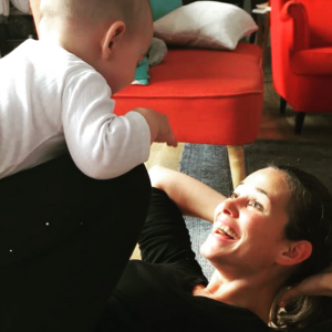 Lucie Lucas avec son fils Milo sur Instagram