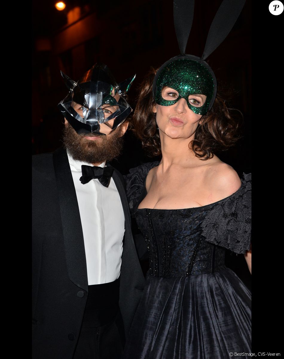 Exclusif - Valérie Lemercier et son compagnon Mathias Kiss - Arrivées au "Le Bal Surréaliste" Dior au Musée Rodin lors de la Fashion Week Haute Couture printemps-été 2018 à Paris, France, le 22 janvier 2018. © CVS-Veeren/Bestimage