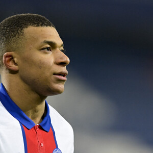 Kylian Mbappe (PSG) - Match de football en 32ème de finale de la Coupe de France Paris Saint-Germain (PSG) contre Caen (1-0) au Stade Michel d'Ornano à Caen le 10 février 2021. © JB Autissier / Panoramic / Bestimage