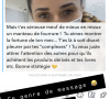 Capucine Anav accusée de profiter de l'argent de son amoureux Victor, millionnaire, par un internaute sur Snapchat, le 18 février 2021.