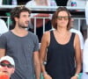 Laure Manaudou et son compagnon Jérémy Frérot (du groupe Fréro Delavega) - People dans les tribunes lors de la finale des Internationaux de tennis de Roland-Garros à Paris, le 7 juin 2015.