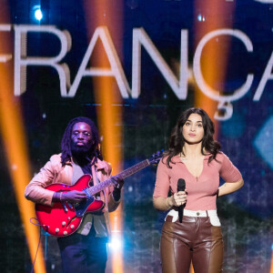 Exclusif - Camelia Jordana - Enregistrement de l'émission "Fête de la chanson française" à l'Olympia à Paris. © Tiziano Da Silva - Cyril Moreau / Bestimage