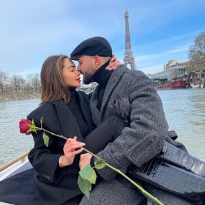 Nabilla Benattia et Thomas Vergara amoureux à Paris, le 14 février 2021