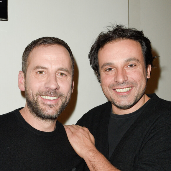 Fred Testot et Bruno Salomone - Générale du spectacle "Fred Testot presque seul" au théâtre de la Tour Eiffel à Paris. Le 13 décembre 2017. © Coadic Guirec/Bestimage