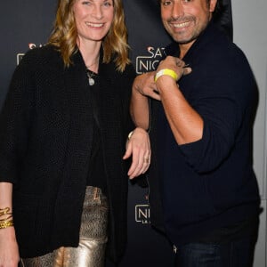 Exclusif - Caroline Hermand et Bruno Salomone - People à la générale de la comédie musicale "Saturday Night Fever" au Palais des Sports de Paris. Le 9 février 2017. © Coadic Guirec - Dominique Jacovides / Bestimage