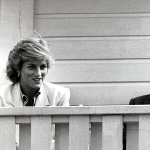 La princesse Diana, et le prince Philip, duc d'Edimbourg lors d'un match de polo à Windsor, le 26 juillet 1987.