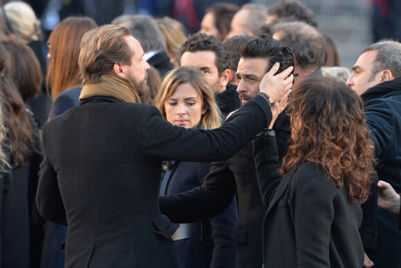Maxim Nucci - Arrivées des personnalités en l'église de La Madeleine pour les obsèques de Johnny Hallyday à Paris le 8 decembre 2017. © Veeren/Bestimage