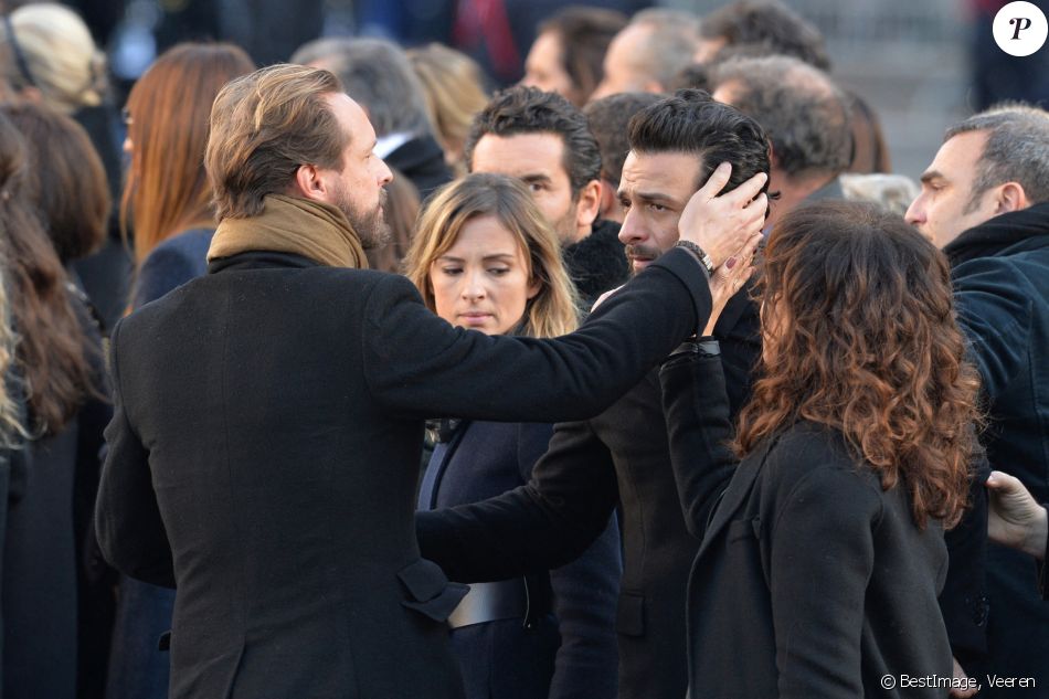 Maxim Nucci - Arrivées des personnalités en l'église de La Madeleine pour les obsèques de Johnny Hallyday à Paris le 8 decembre 2017. © Veeren/Bestimage