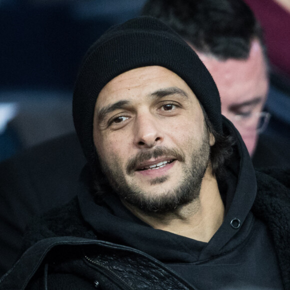 Maxim Nucci dans les tribunes lors du match de Champions League "PSG - Galatasaray (5-0)" au Parc des Princes à Paris, le 11 décembre 2019. © Cyril Moreau/Bestimage