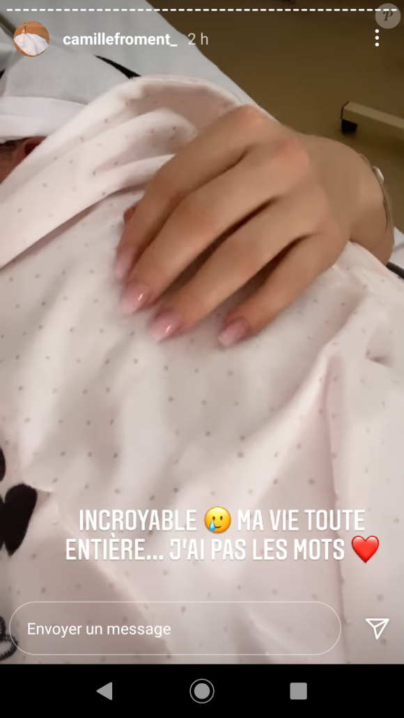 Camille Froment annonce la naissance de sa fille le 23 février 2021