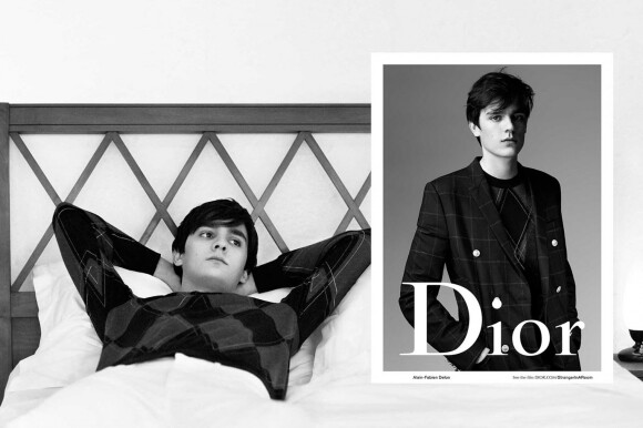 Alain-Fabien Delon pose pour la nouvelle campagne printemps/été 2016 de Dior Hommes.