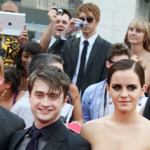 Rupert Grint, Daniel Radcliffe et Emma Watson à la première de Harry Potter et les reliques de la mort partie 2 à New York en juillet 2011