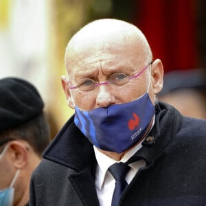 Bernard Laporte - Obsèques du rugbyman Christophe Dominici en l'église Saint-Louis de Hyères le 4 décembre 2020 © Norbert Scanella / Panoramic / Bestimage