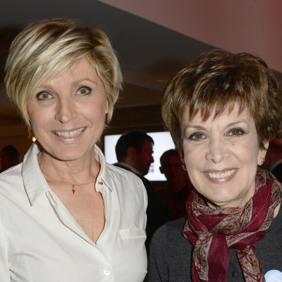 Evelyne Dhéliat et Catherine Laborde - Soirée de lancement de la campagne "My Positive Impact" de la Fondation Nicolas Hulot à l'Espace Vivendi à Paris, le 11 mars 2015.